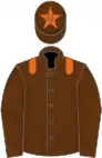 Brown, orange epaulets and star on cap
