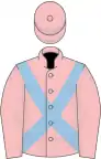 Pink, light blue cross-belts