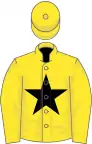 Yellow, black star, yellow sleeves and cap