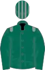 Dark green, grey epaulets, striped cap