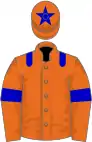 Orange, blue epaulets, armlets and star on cap
