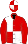 Red and white (quartered), red sleeves