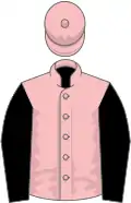 Pink, black sleeves