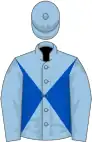 Light blue and royal blue diabolo, light blue sleeves and cap