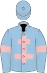Light blue, pink cross of lorraine and armlets