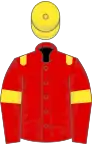 Red, yellow epaulets, armlets and cap