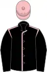 Black, pink seams, black sleeves, pink cap
