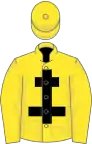 Yellow, black cross of lorraine, yellow cap