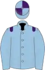 Light Blue, Purple epaulets, quartered cap