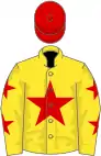 Yellow, red star, yellow sleeves, red stars, red cap