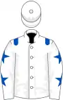 White, royal blue epaulets, white sleeves, royal blue stars