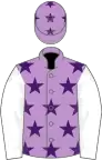 Mauve, Purple stars, White sleeves