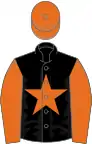 Black, Orange star, sleeves and cap