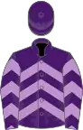 Purple, mauve chevrons, purple cap