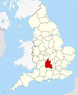 Map of Oxfordshire.