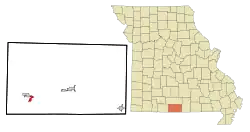 Location of Sundown, Missouri