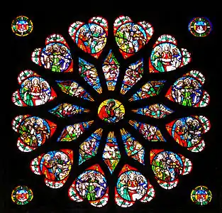 Rose window of the north transept (19th century)