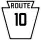 Pennsylvania Route 10 marker