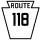 Pennsylvania Route 118 marker