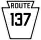 Pennsylvania Route 137 marker