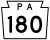 Pennsylvania Route 180 marker