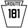 Pennsylvania Route 181 marker