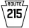 Pennsylvania Route 215 marker
