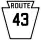 Pennsylvania Route 43 marker