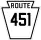 Pennsylvania Route 451 marker