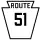 Pennsylvania Route 51 marker