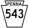 Pennsylvania Route 543 marker