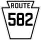 Pennsylvania Route 582 marker