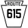 Pennsylvania Route 615 marker