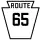 Pennsylvania Route 65 marker