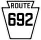 Pennsylvania Route 692 marker