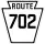 Pennsylvania Route 702 marker