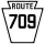 Pennsylvania Route 709 marker