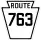 Pennsylvania Route 763 marker