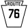 Pennsylvania Route 76 marker
