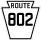 Pennsylvania Route 802 marker