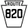 Pennsylvania Route 820 marker