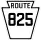 Pennsylvania Route 825 marker