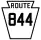 Pennsylvania Route 844 marker