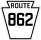 Pennsylvania Route 862 marker