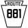 Pennsylvania Route 881 marker