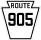 Pennsylvania Route 905 marker