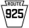 Pennsylvania Route 925 marker