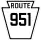 Pennsylvania Route 951 marker