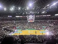 The view inside the Coliseum during the Game 7 of the PBA Season 47 Philippine Cup Finals, wherein 15,195 attendees who watched the game within the venue