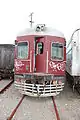 End view of power car PF 910 in storage at Broadmeadow Locomotive Depot